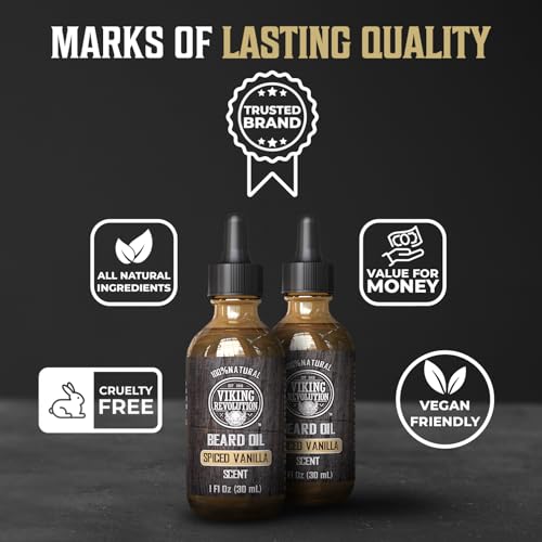 Image of Viking Revolution Beard Oil - Spiced Vanilla - 1 fl oz (2 Pack)