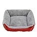 Letto per Animali Domestici Grande Square Dog Nest Rabbit Peluche Peluche Dog Nest profondità Sleep Sleep Ispessimento Pet Wick Pad Cat Mat Pet Letto per Gatti (Color : Red, Size : L)