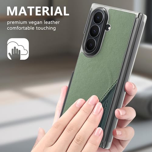 Coque Samsung Galaxy Z Trifold Étui Pliable Magnétique Patchwork Vert - 3
