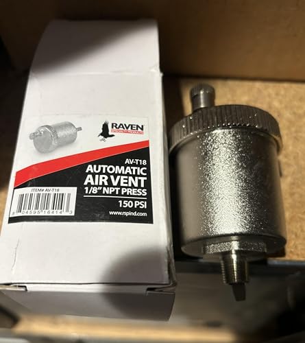 Everflow 1/8'' NPT Automatic air vent with bubble breaker Nickel Plated AV-T18