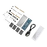 CORHAD Scm Led Digital Clock Kit with Microchip Components DIY Electronic Clock Assembly Green Color Easy to Use for All Skill Levels Safe Non-Toxic Materials