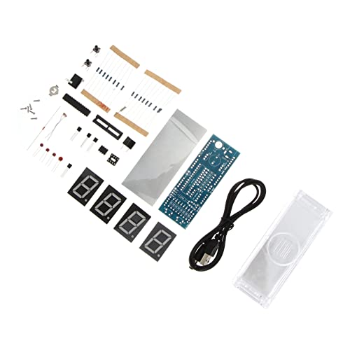 CORHAD Scm Led Digital Clock Kit with Microchip Components DIY Electronic Clock Assembly Green Color Easy to Use for All Skill Levels Safe Non-Toxic Materials