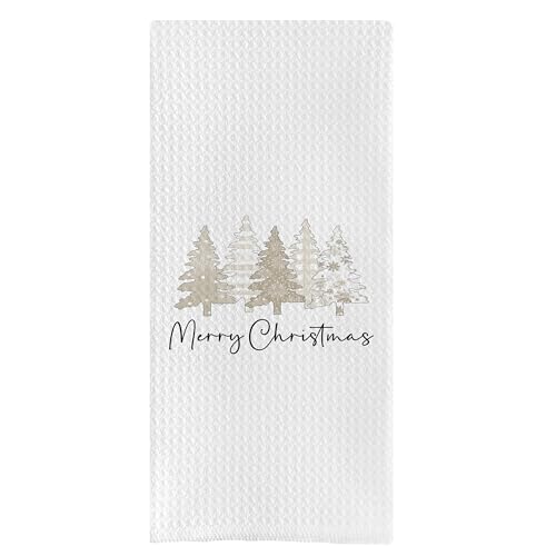 DOTAIN Toallas de cocina de árboles de Navidad, toallas de mano de árboles de Navidad, paños de cocina de Navidad, para mujeres, decoración de Navidad, 40.6 x 61.0 cm