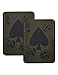 2 PCS AliPlus Poker Ace of Spades Dice Patch IR Infrared Reflective Patch Laser Cut Patch Tactical Morale Patch Hook Fastener Backing(Green)