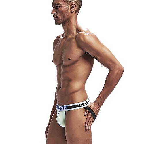 BSHETR Men's Jockstraps Athletic Supporters 4-Pack Cotton Work Out Underwear