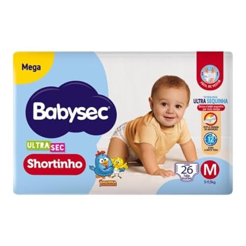 FRALDA BABYSEC ULTRA SHORTINHO MEGA M 6X26