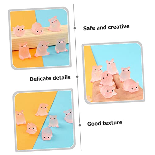 Canight 90 Pcs Piggy Ornament Cupcake Toppers Cupcake Ornaments Cupcake Pig Cake Decorations Miniature Pig Miniature Pig Figurines Diy Resin Crafts Decor Phone Case Accessories 3D #TOP6