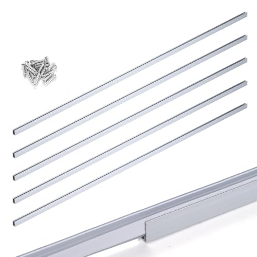 Image of Yescom 5Pack 3ft Commercial RGB Rope Light Aluminium Track Channel | 8x12mm, 1m Long Straight Mounting Rails, Ideal for indoor outdoor DIY, Compatible with 8x18mm Bilume RGBW