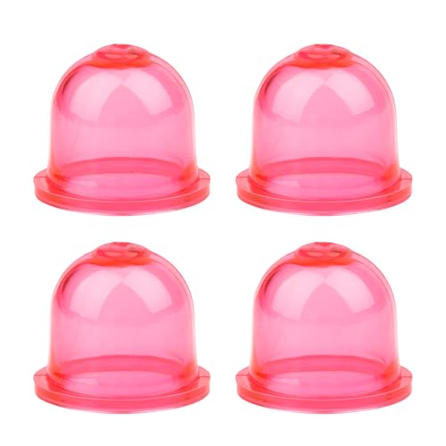 Gosknor 4 Uds Repuesto de Bombilla de Cebado, Bombilla de Cebado Carburador para Motores Pequeños Bombilla de Bomba Bombilla Cebado Desbrozadora para WALBRO Motosierras Recortadoras (Rojo)