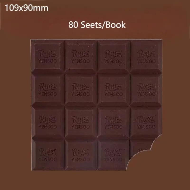 Carnet de notes chocolat mini bloc-notes portable design biscuit original - 7