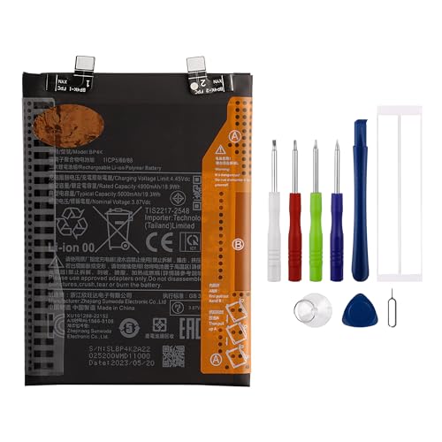 Swark Batería BP4K 4900 mAh compatible con Xiaomi Poco X5 PRO/Poco F5 5G /Redmi Note 12 Pro 5G con juego de herramientas