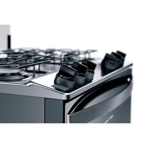 Fogão Brastemp 5 Bocas Cor Inox Com Botões Removíveis E Exclusivo Aro Protetor – BFS5NCR BIVOLT