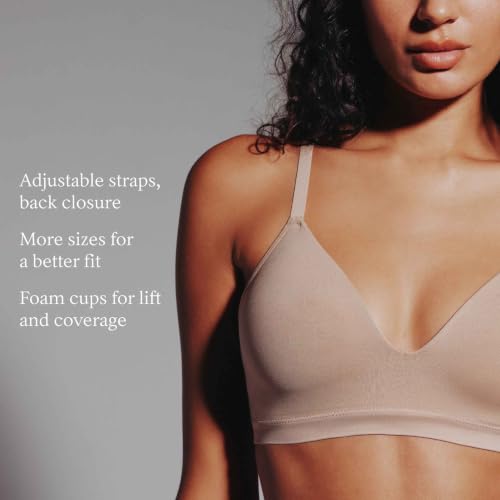 Image of Thirdlove Form Fit Wireless Bra, Wire Free Bras with Support and Lift, Seamless, Comfortable Bras for Women, 2 PK Black /Taupe
