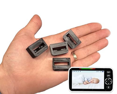 Soporte de pared para monitor de bebé para pantallas de monitor HelloBaby, GoodBaby y Blemil, montaje en mesita de noche, soporte de cocina, cámara de guardería, diseño minimalista, negro, fabricado