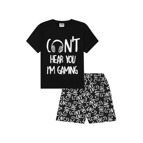 Boys Gaming Black Cotton Pyjama Set Cover