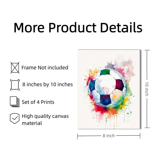 Image of Frimeeme Graffiti Soccer Canvas Wall Art, 8x10 In, Unframed