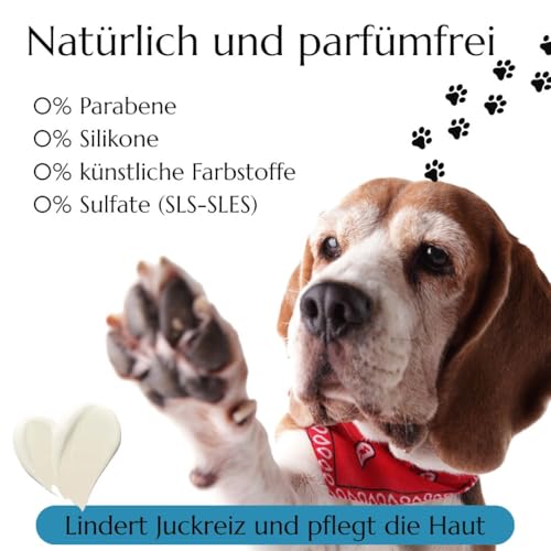 Hautölspray für Hund mit Ekzemen | Hautöl für Hunde | Juckreizmittel | Natürliche Fellpflege für Seidiges Fell & Vitale Haut | mit Hanf, Aloe, Mandelöl, VIT E | Natürlicher Schutz 100 ml
