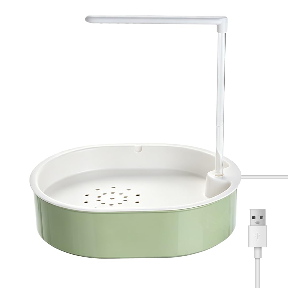 Wellensittich Dusche, Vogeldusche Wellensittich Automatische, Elektrische Wellensittich Badewanne, Vogel Dusche, Haustierbad mit Zirkulierender Wasserdusche, Multifunktionaler Vogeldusche (Grün)