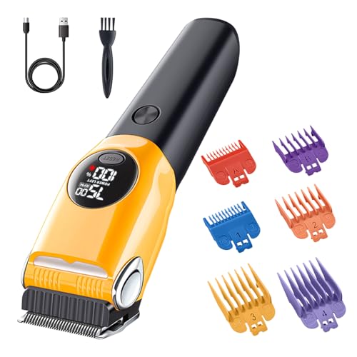 Cortapelos Para Aseo De Perros,Kit Eléctrico Sin Cable,Kit de Peluquería Canina | para Razas Pequeñas y Grandes Gatos Pelo Fino Largo Grueso Rizado Deslanado