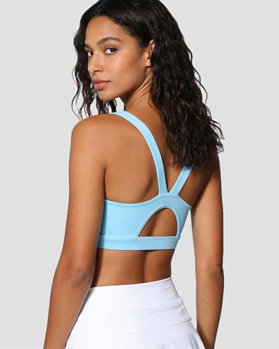 Image of Sports Bras for Women, High Impact Sports Bra - Racerback Running Bra Padded Yoga Bra, Workout Crop Tank Tops Longline