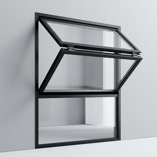 Fenêtre pliable réglable avec poignée ergonomique pour cantines mobiles