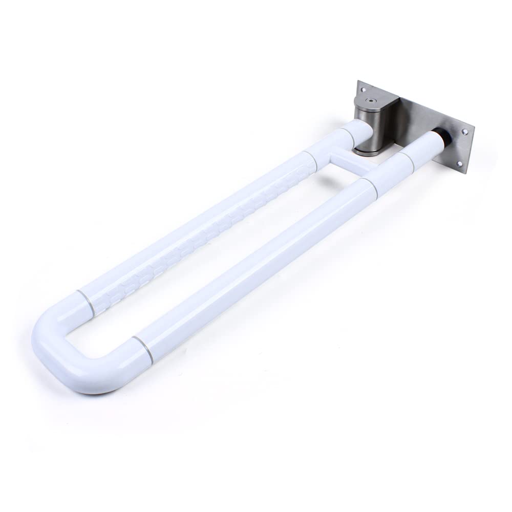Asidero plegable de seguridad para inodoro, de acero inoxidable, para montar en la pared
