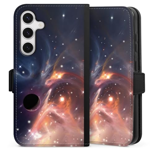 Etui aimante Galaxy S24 anti rayure a motif etoiles et galaxie