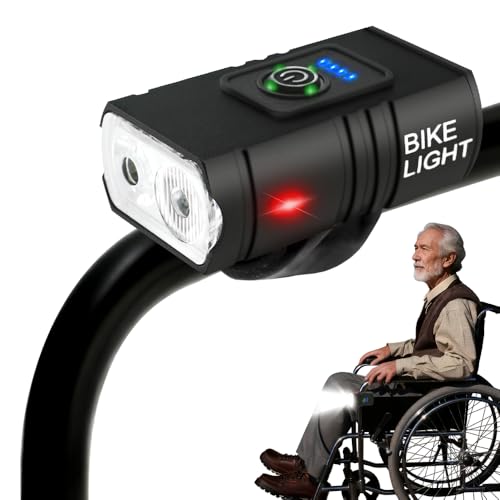 Wheelchair LED Light，Wheelchair Lights，Electric Wheelchair Accessories，High-Brightness Adjustable Angle, Night Vision Controller, Compatible with Most Wheelchair Models,(Headlights)