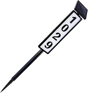 DOITOOL 1 Set Solar Door Light Outdoor Sign Address Numbers Sign Outdoor Address Plaque Illuminated Number Sign Solar Address Signs for Yard Address Light Solar Address Light Water Proof