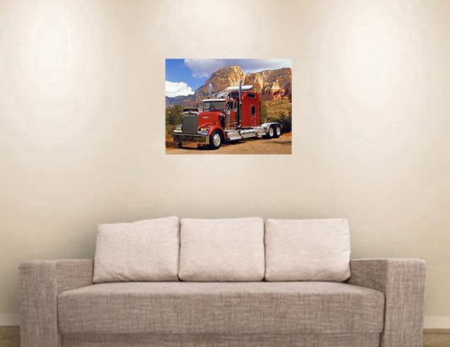 Amazon.com: Póster decorativo de pared de transporte de camiones