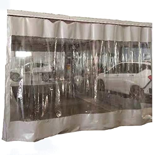 Cloison coulissante en bâche imperméable transparente pour station de lavage
