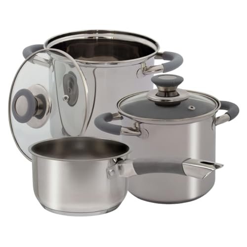 Eurotrail Dunbar Pan set with sauce pan, Pan sets stainless steel,