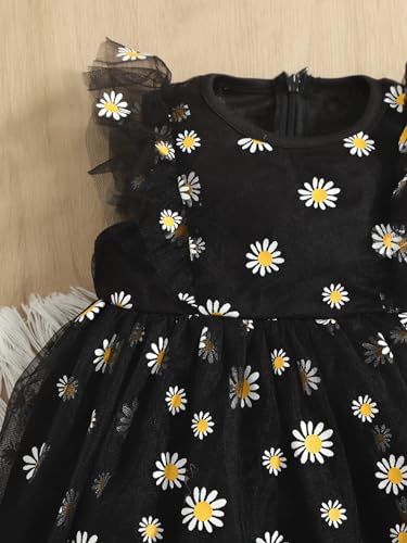 Image of TAGAS Girls Polka Dot Print Ruffle Trim Belted Dress||Dress for Girl || Fit & Flare Dress|| Short Sleeve Dress for Kids || Casual Dress||(KD-105)