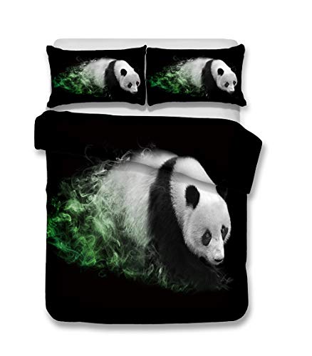 Kids 3D Bedding Set Panda Print Duvet Cover Lifelike Bedclothes with Pillowcase Home Textiles for Children Twin King Quilt Cover Cover (US King)
