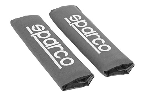 Sparco SPC1204GR Seat Belt Padding Protector Car Gray, 2 Units, Grigio