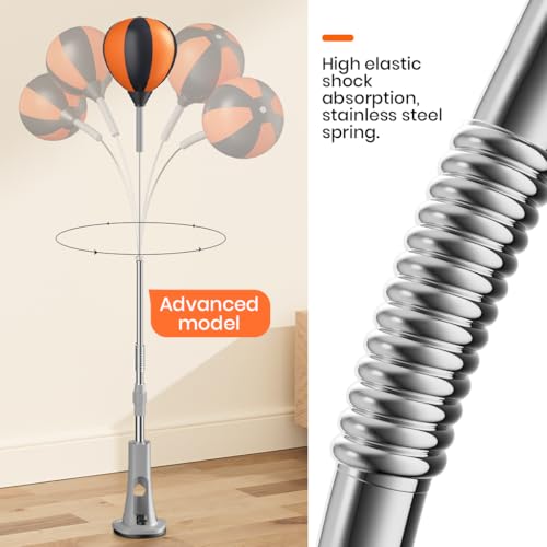 Image of Proberos Kids Boxing PU Speed Ball Set, Adjustable 110-138cm Punching Ball with Suction Cup Base, Full-Motion Flexible Steel Rod, Indoor Fitness Training Toy for Children