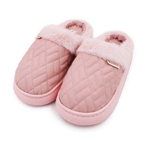 Image of VRITRAZ Women's Comfort Slip On Closed Toe Warm Winter House Clog Indoor Slipper with Cute Print and Degins