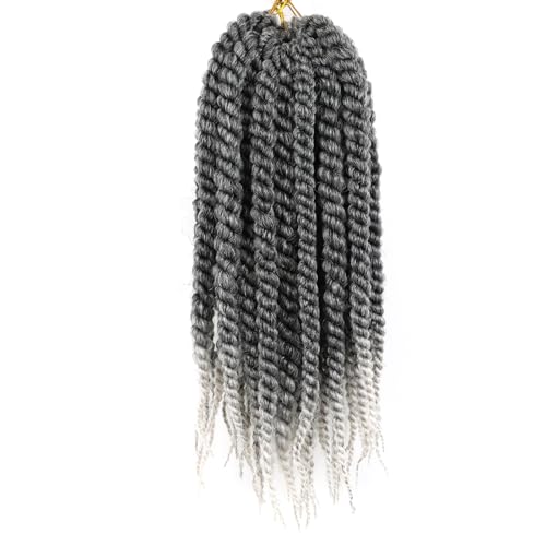 Grey Crochet Hair for Black Women 14 Inch 7 Packs...