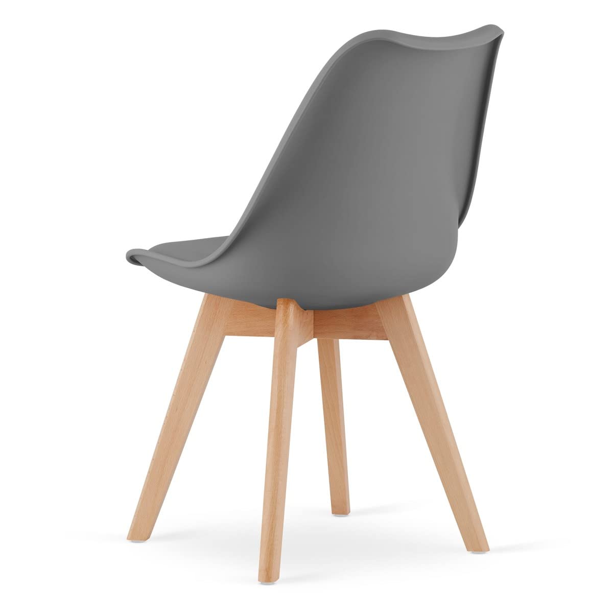 Esszimmerstühle 2er Set Graphit Kunststoff Holzbeine