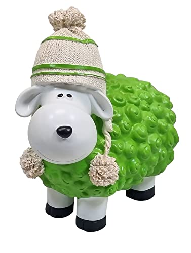 Fachhandel Plus Dekofigur Bunte Schafe Bommelmütze Winterdeko lustige...