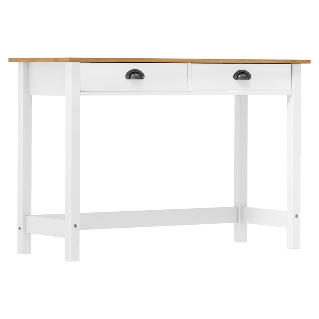 vidaXL Mesa Consola con 2 Cajones Auxiliar Dormitorio Vestíbulo Café Interior Cocina Comedor de Entrada Recibidor Mueble Madera Pino