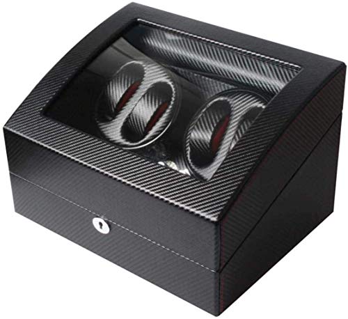 Cajas de almacenamiento Mira Winder 4 Black para relojes automáticos expositor motor