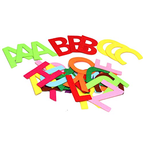 RERIVER 3.2-Inch Felt Alphabet Letters(3 Sets) 78Pcs A to Z Assorted Colors Fabric