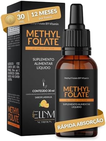 Vitamina B9 Metilfolato em Gotas Sublingual 30 mL ELLYM NUTRITION...