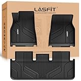 LASFIT Premium Extra Thick Floor Mats Fit for Tesla Model S & Model S Plaid 2026 2025 2024 2023 2022 2021, Custom Fit TPE All Weather Floor Liners 1st & 2nd Front Rear Row Car Mats, Black
