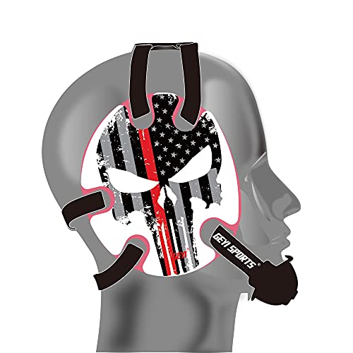 Wrestling Headgear American Flag Thin Red Line Decals (Pink)