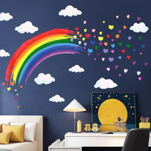Vinilo decorativo Rainbow Cloud con nubes y arcoíris