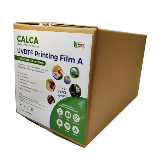 US Stock, CALCA UV DTF Printing Transfer Film A 30.0 cm x 100.0 m UV DTF AB Film Sticker Films Roll