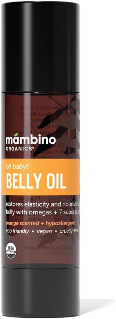 Mambino Organics Oh Baby! Anti-Stretch Body Oil, Omega + 7 Super Plants, 2 Ounces (1 Pack)