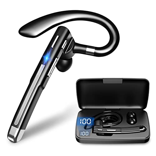 Bluetooth Headset V5.3,100 Hrs Talk Time Single-Ear...